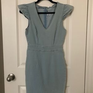Light blue denim dress